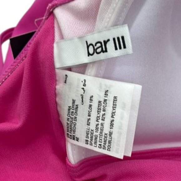 Bar III Women's Lace-Up One-Piece Swimsuit in Magic Magenta | Size M | NWT - Picture 12 of 12